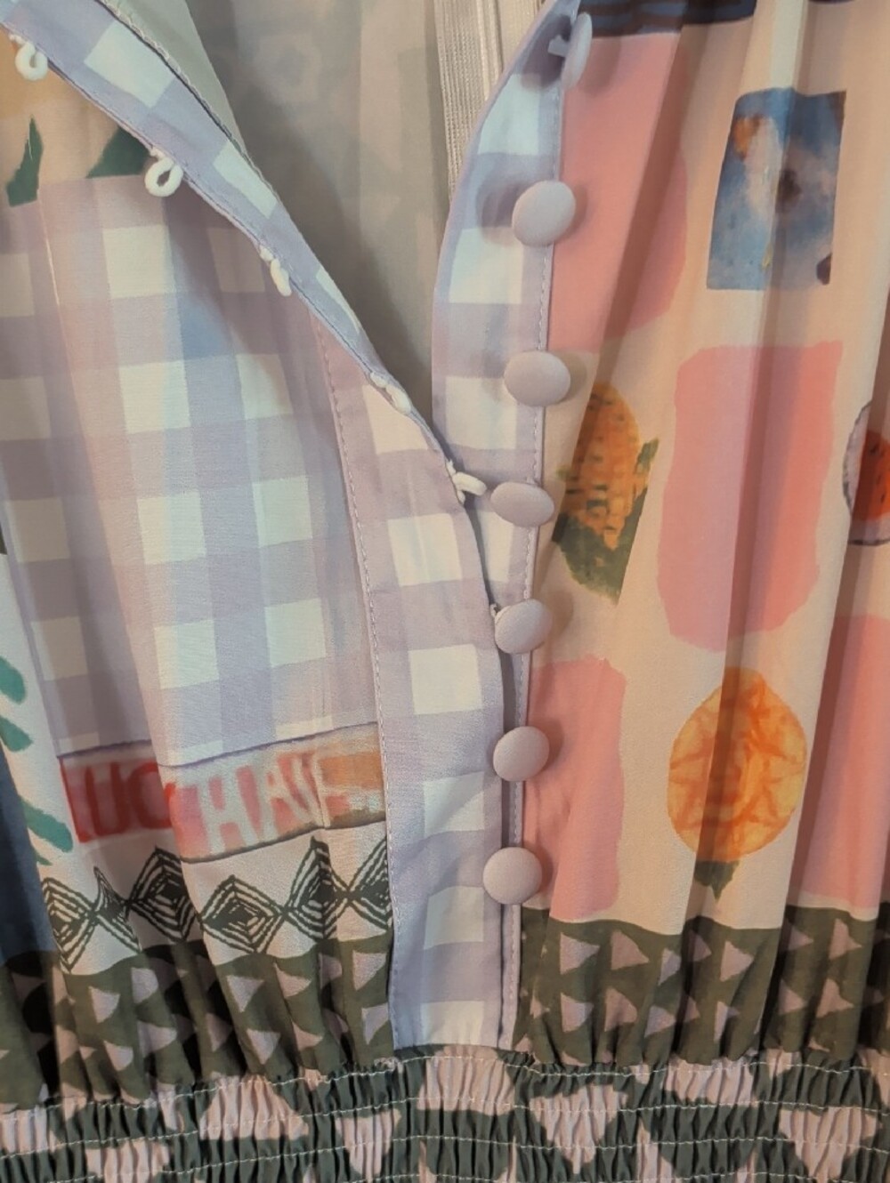 Flying Tomato Pastel Multicolor Floral & Geometric Maxi Dress - Picture 4 of 5